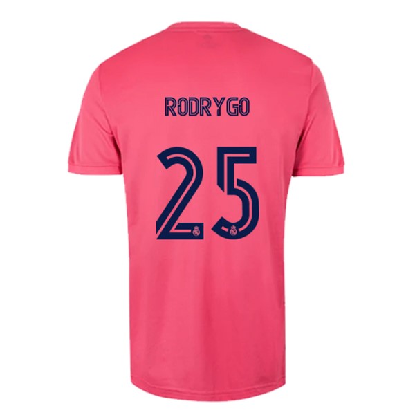 Camiseta Real Madrid 2ª Kit NO.25 Rodrygo 2020 2021 Rosa